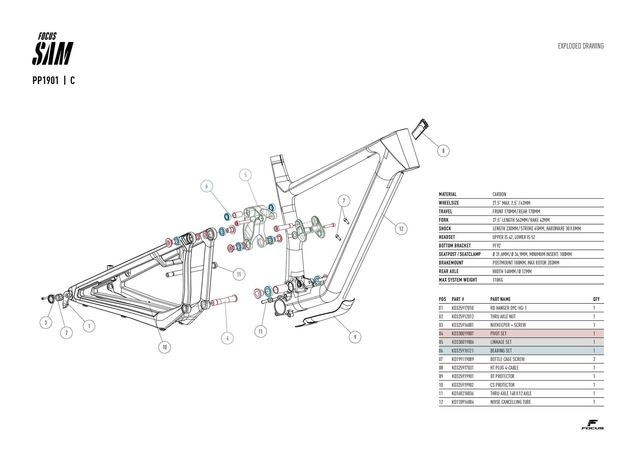 Focus Izalco Max Size Chart